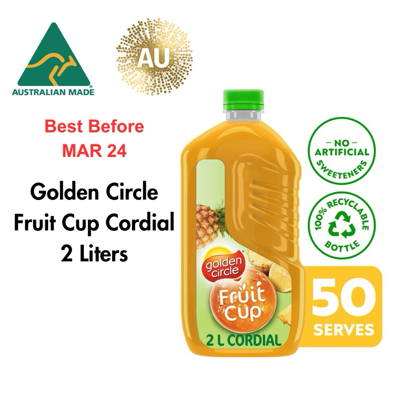 Golden Circle Fruit Cup Cordial 2 L (BBF MAR 24) Shopee Thailand