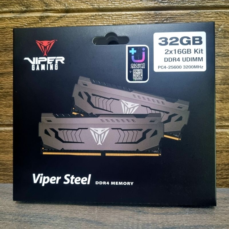 แรมพีซี RAM DDR4 VIPER STEEL 32GB 16x2 Bus 3200 สินค้าเป็นของใหม่ยังไม่ ...
