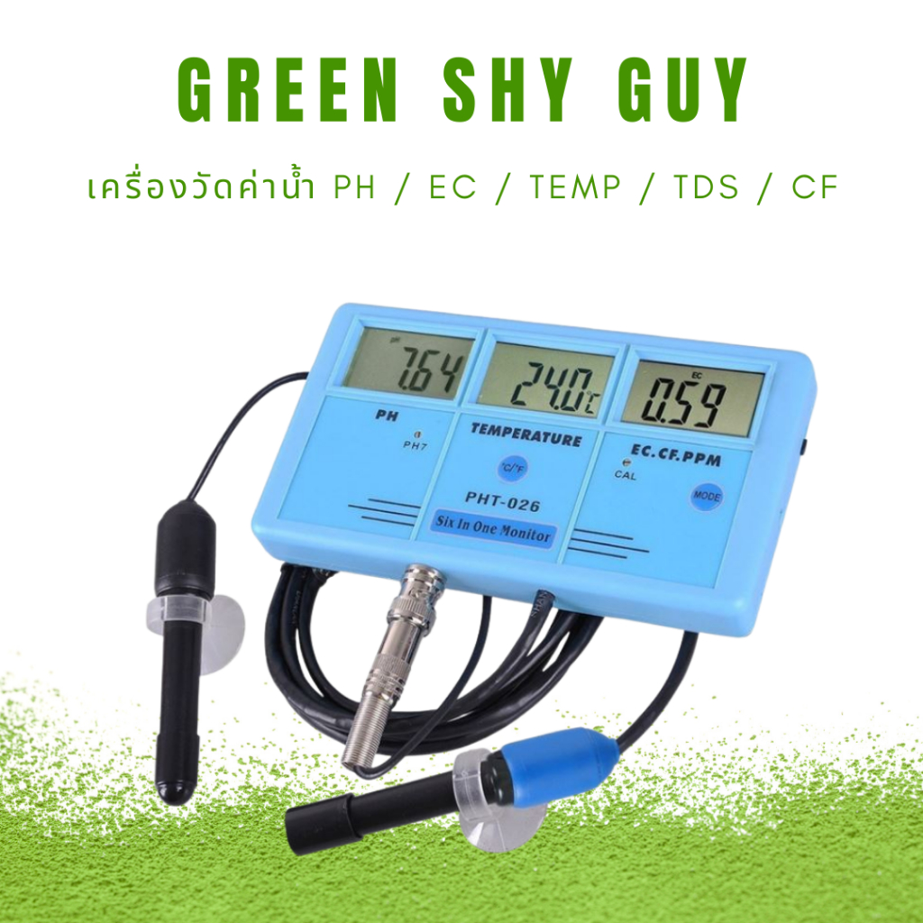 เครื่องวัดค่าน้ำ PH / EC / TEMP / TDS / CF แบบมอนิเตอร์ Water Monitor ...