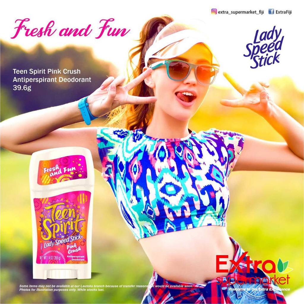 Lady Speed Stick Teen Spirit Antiperspirant 39.6g. Pink Crush โรลออน
