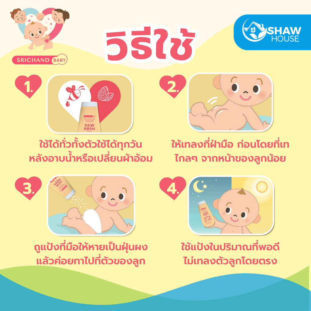 Srichan Baby Powder / New Born Powder (150g) ศรีจันทร์ แป้งเด็กเล็ก ...