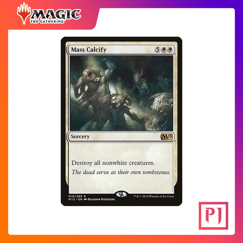 [MTG] Mass Calcify [M15] [WHITE] [RARE] [NORMAL] [ENG] (การ์ดเมจิค