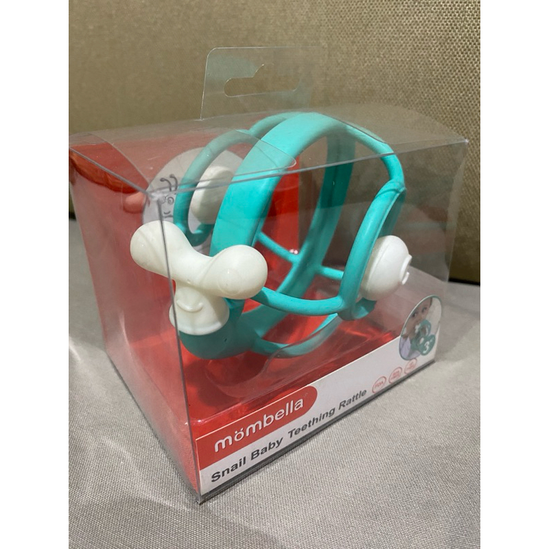 มือสอง ยางกัดมัมเบล่า สเนล Mombella Snail Baby Teething Rattle Shopee