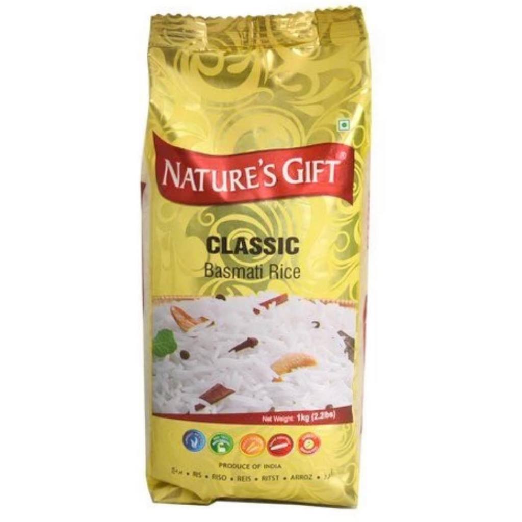 Nature's Gift Classic Basmati Rice 1kg เนเธอร์กีฟ ข้าวบัสมาติ รุ่น ...