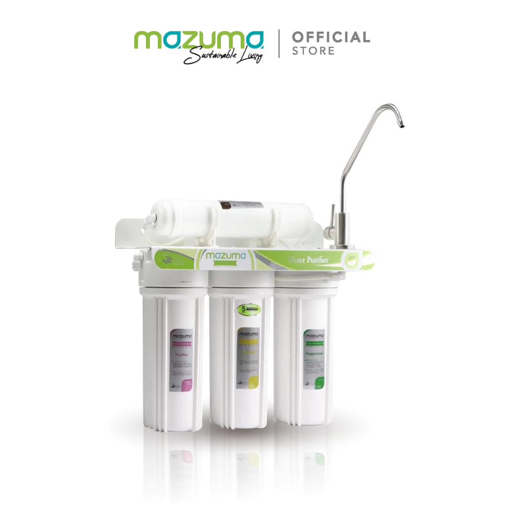 Mazuma เครื่องกรองน้ำดื่ม 4 ขั้นตอน รุ่น AQ-30PC ระบบกรองละเอียด 0.3 ไมครอน สำหรับครอบครัว