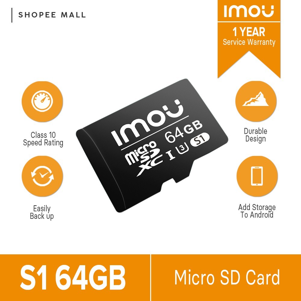 เมมโมรีการ์ด Imou ขนาด 64GB Imou Micro SD Card 64GB Shopee Thailand
