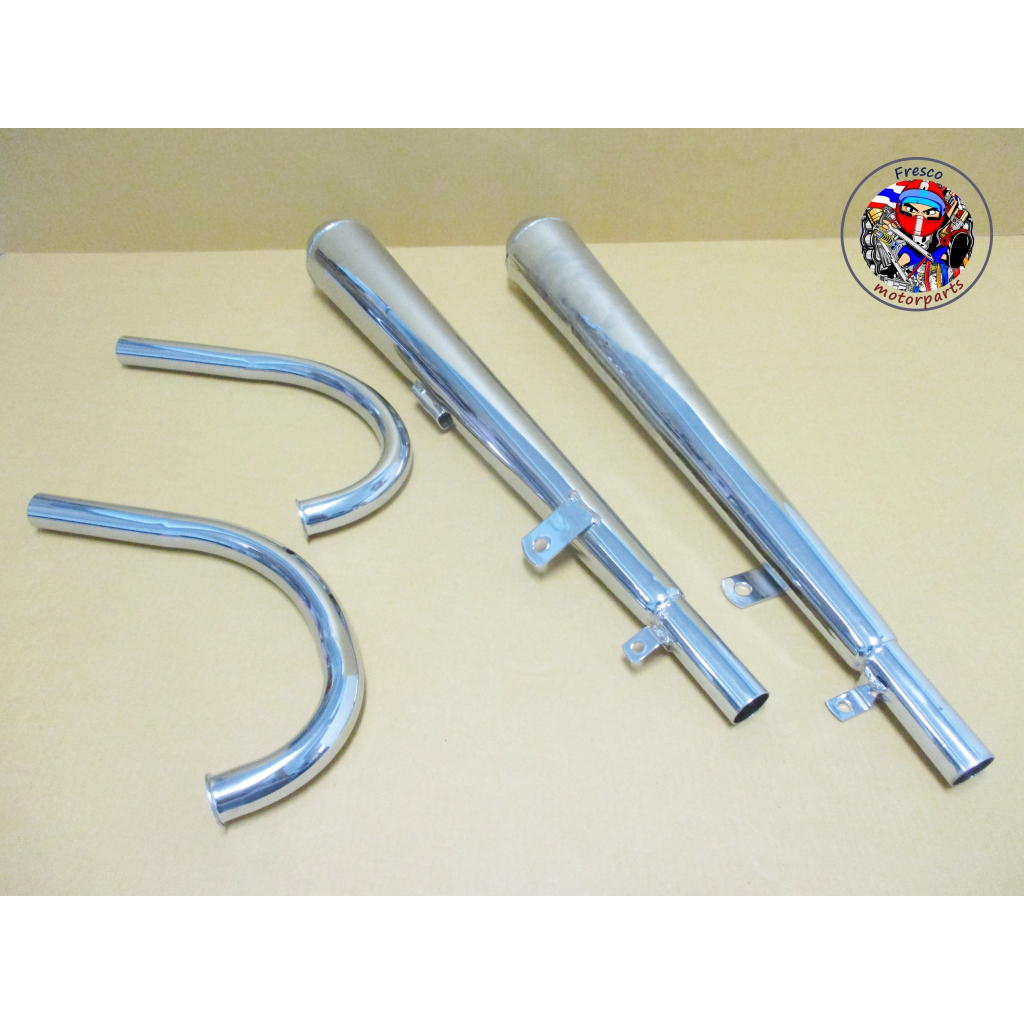 ท่อ+คอท่อทรงPT HONDA CD125 CD175 CA175 Exhaust + Header Pipe Set ...