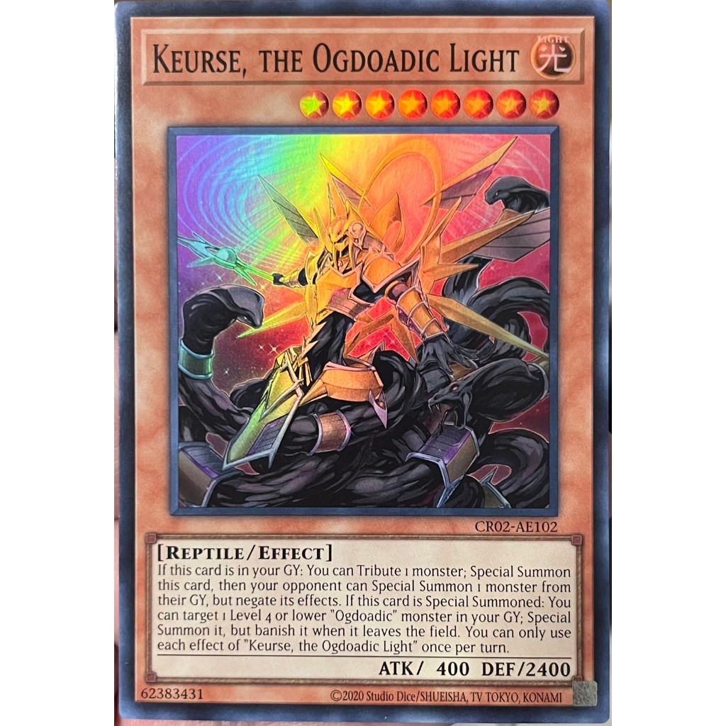 Yugioh Asia-Eng [CR02-AE102] Keurse, the Ogdoadic Light (Super Rare ...