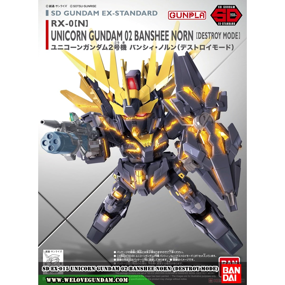 SD Gundam EX-Standard 015 Unicorn Gundam 02 Banshee Norn (Destroy Mode ...