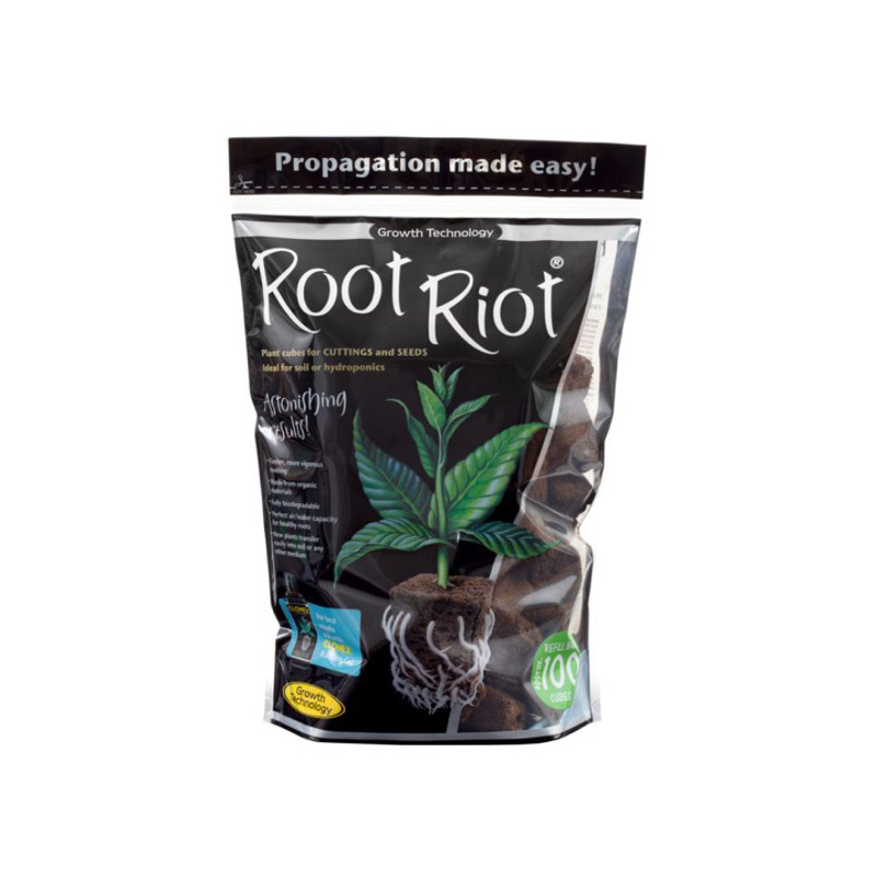 Root Riot ของแท้ 100% สำหรับปักชำและเพาะเมล็ด ขนาด 24/100 cubes ...