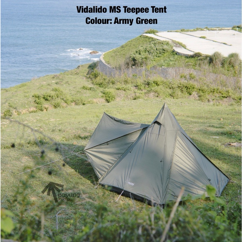 Vidalido Teepee MS , MX Pro เต็นท์กระโจมขนาดใหญ่ ไซส์ กางง่ายสวยงาม(รุ่นมีเสากลาง สามารถใส่เสาAได้)