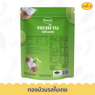 แก้ว ทองม้วนกะทิแท้ รสใบเตย ขนาด 80 กรัม ( ของฝาก กาญจนบุรี ขนมไทย ขนมกรุบกรอบ ขนมกินเล่น ) photo