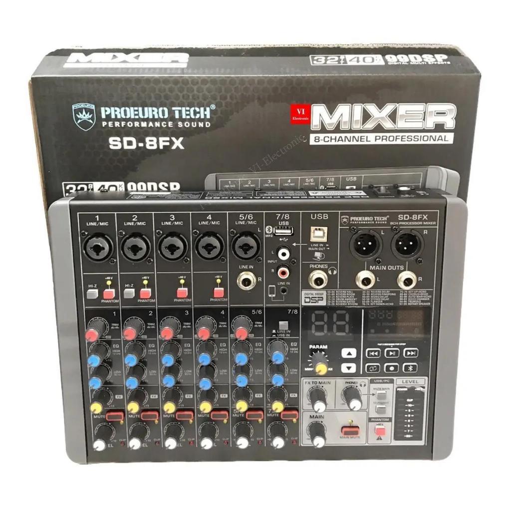 PROEUROTECH SD-8FX MIXER มิกซ์ มิกเซอร์ MIX เครื่องเสียง เครื่องปรับ ...