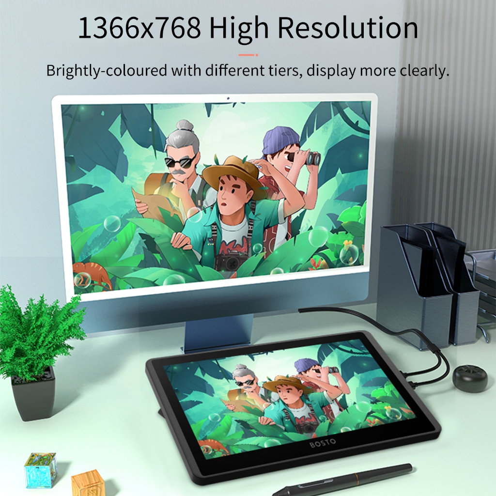 BOSTO 12HD-A H-IPS LCD Graphics Drawing Tablet Monitor 11.6 Inch Size ...