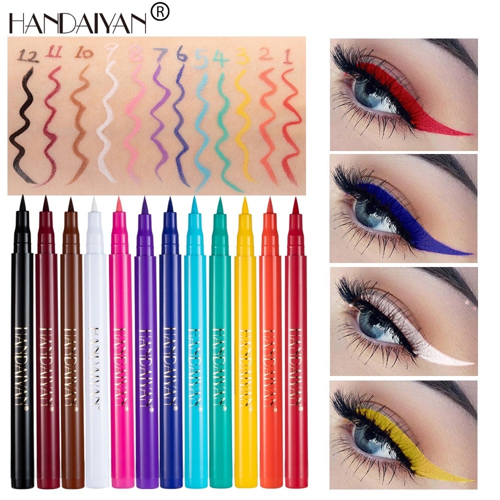 M433 ลิควิดอายไลเนอร์ เนื้อแมตต์ แต่งตา หลากสี แห้งเร็ว กันน้ำ ติดทนนาน 12 สี