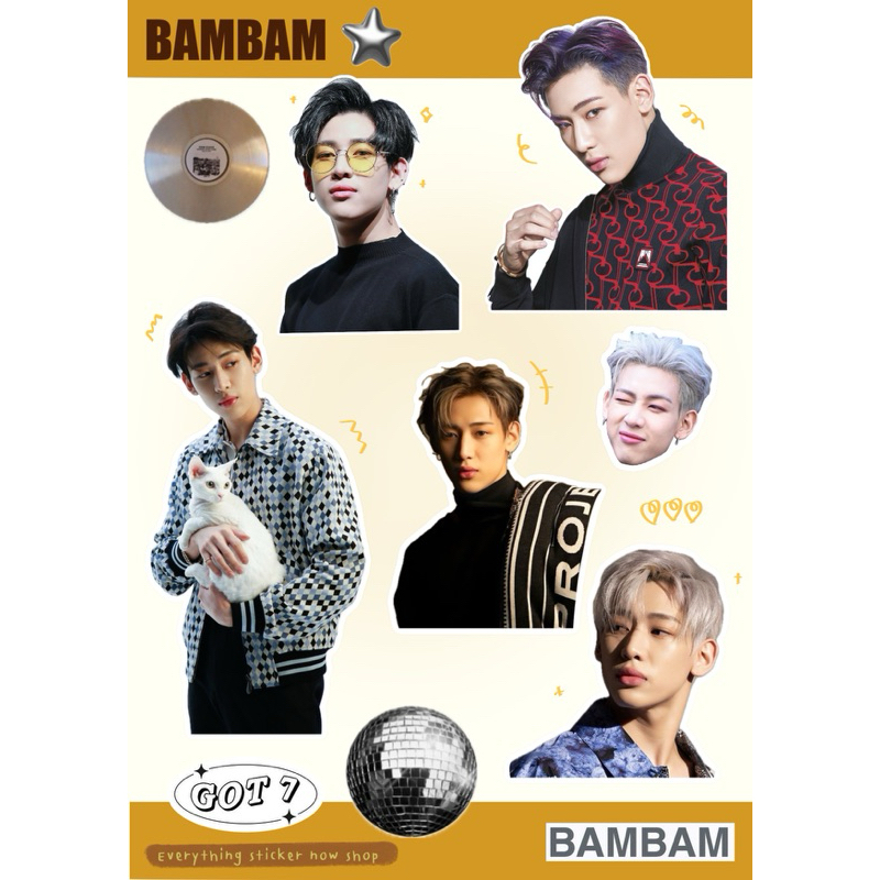 สติกเกอร์ แบมแบม bambam กันน้ำ ไดคัทแล้ว สำหรับติดตกแต่ง | Shopee Thailand