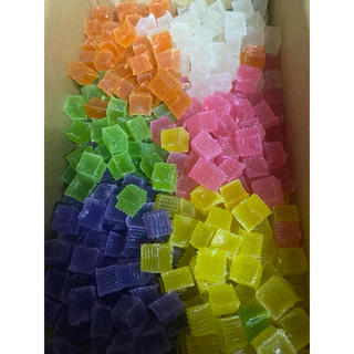 วุ้นกรอบ 6สี เพชรบุรี ขนมไทย ขนมสร้างอาชีพ  ยกลัง 2 โล photo