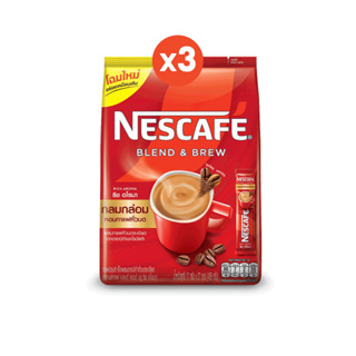 [เลือกรสได้] NESCAFÉ Blend & Brew Instant Coffee 3in1 เนสกาแฟ เบลนด์ แอนด์ บรู กาแฟปรุงสำเร็จ 3อิน1 แบบถุง 27 ซอง (แพ็ค 3 ถุง) NESCAFE