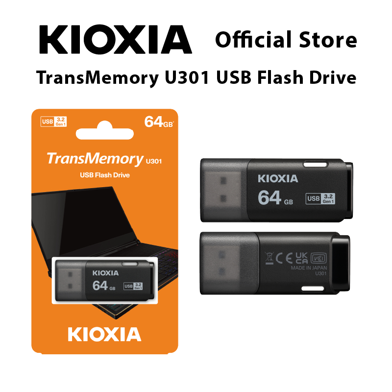 KIOXIA TransMemory U301 USB3.2 Gen 1 Flash Drive แฟลชไดรฟ์ ความจุ 32GB ...