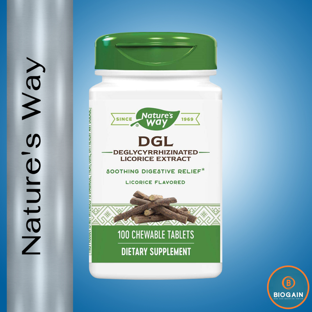 Nature's Way DGL Licorice Extract (with Glycine) / 100 Chewables