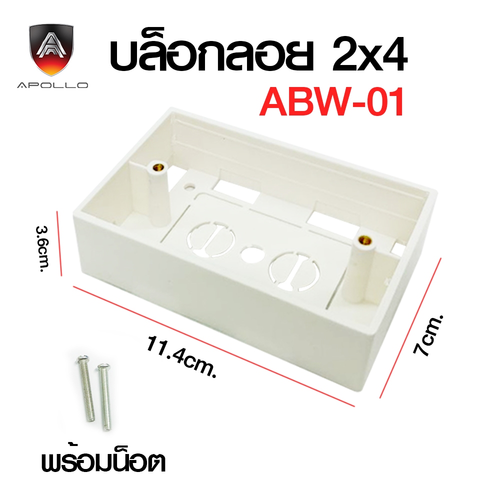 Apollo บล็อกลอย 2x4 หน้ากากแลน RJ45 Outlet แจ็คแลนตัวเมีย CAT5E CAT6 ...