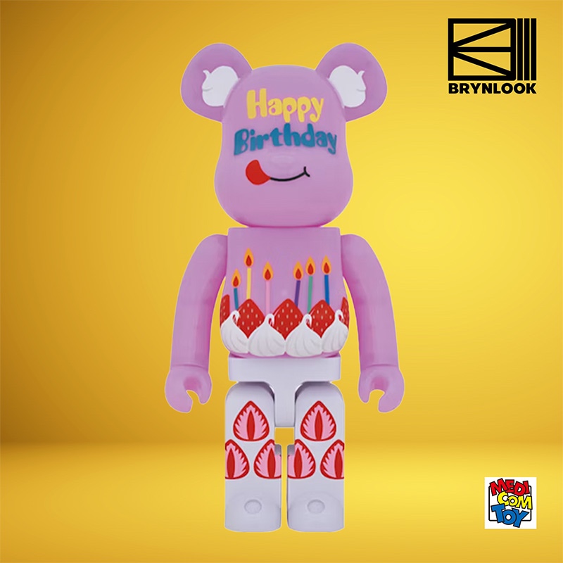 MEDICOM TOY - BE@RBRICK GREETING BIRTHDAY PLUS 1000％ ของแท้ ใหม่ ไม่แกะ พร้อมสง ] Bearbrick Greeting Birthday PLUS 1000