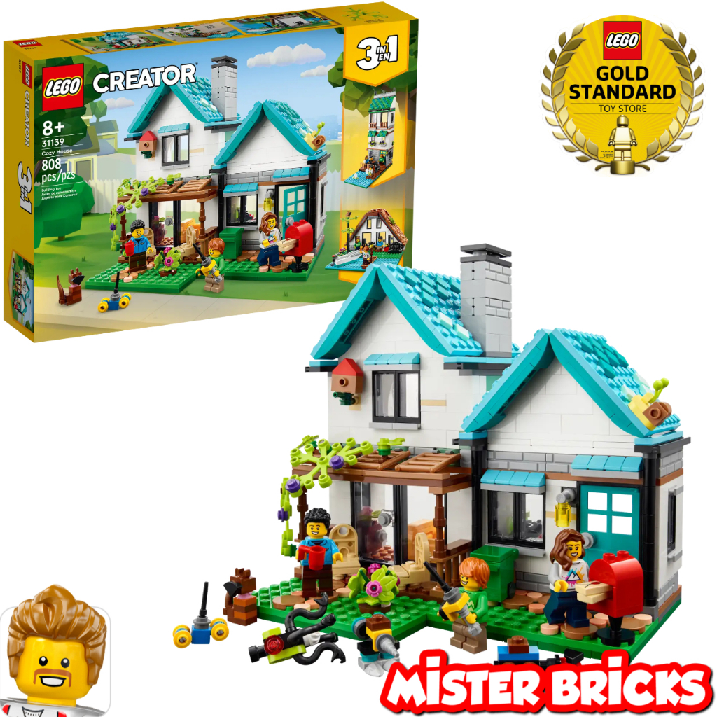 LEGO® Creator 3-in-1 Cozy House Building Set - Create Family Adventures ...