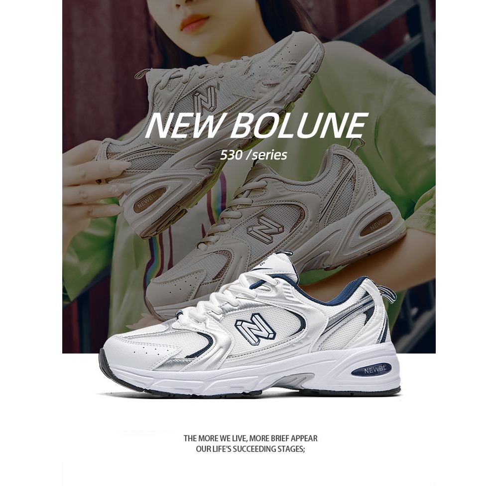 【Authentic】NEW BOLUNE 530 NBรองเท้าผ้าใบสำหรับผู้ชาย และผู้หญิง รับ ...