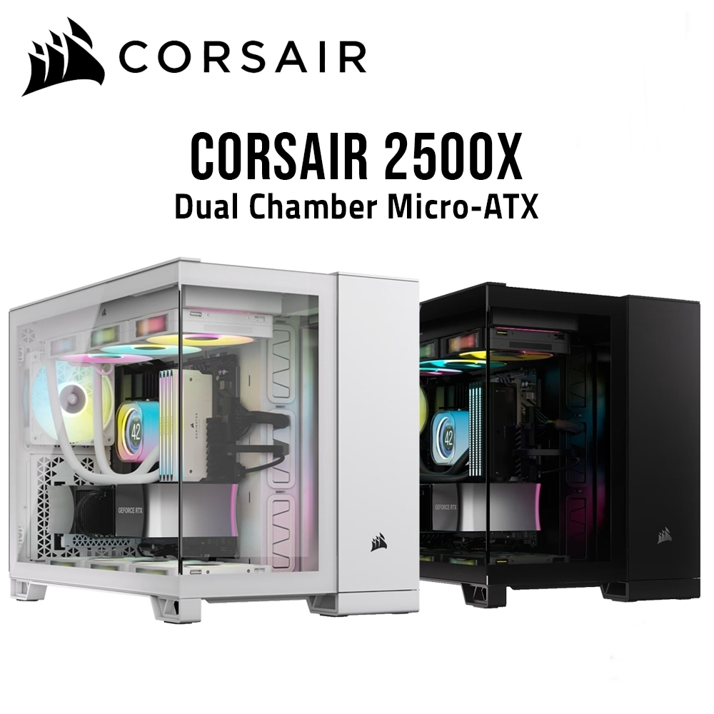 PCケース(自作PC用) CORSAIR 2500X CC 9011266 WW 2500X Mid-Tower Dual Chamber PC Case - White