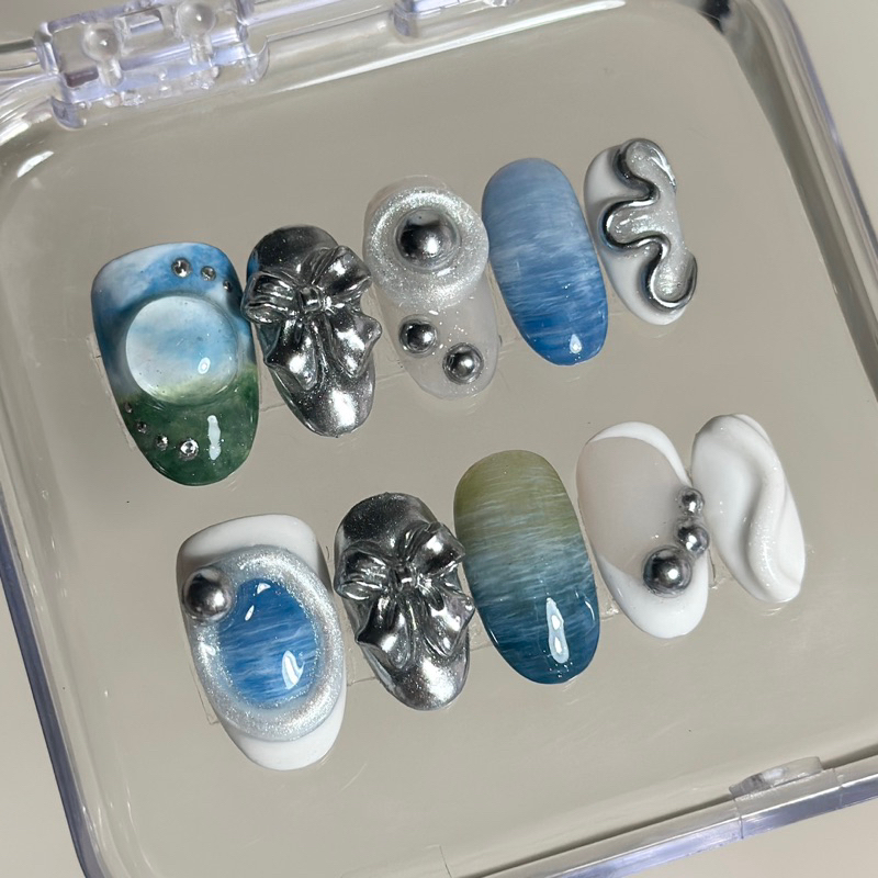 เล็บปลอม pvc nails 116 ( ถ่ายรูปจากงานจริงทุกชิ้น ) | Shopee Thailand
