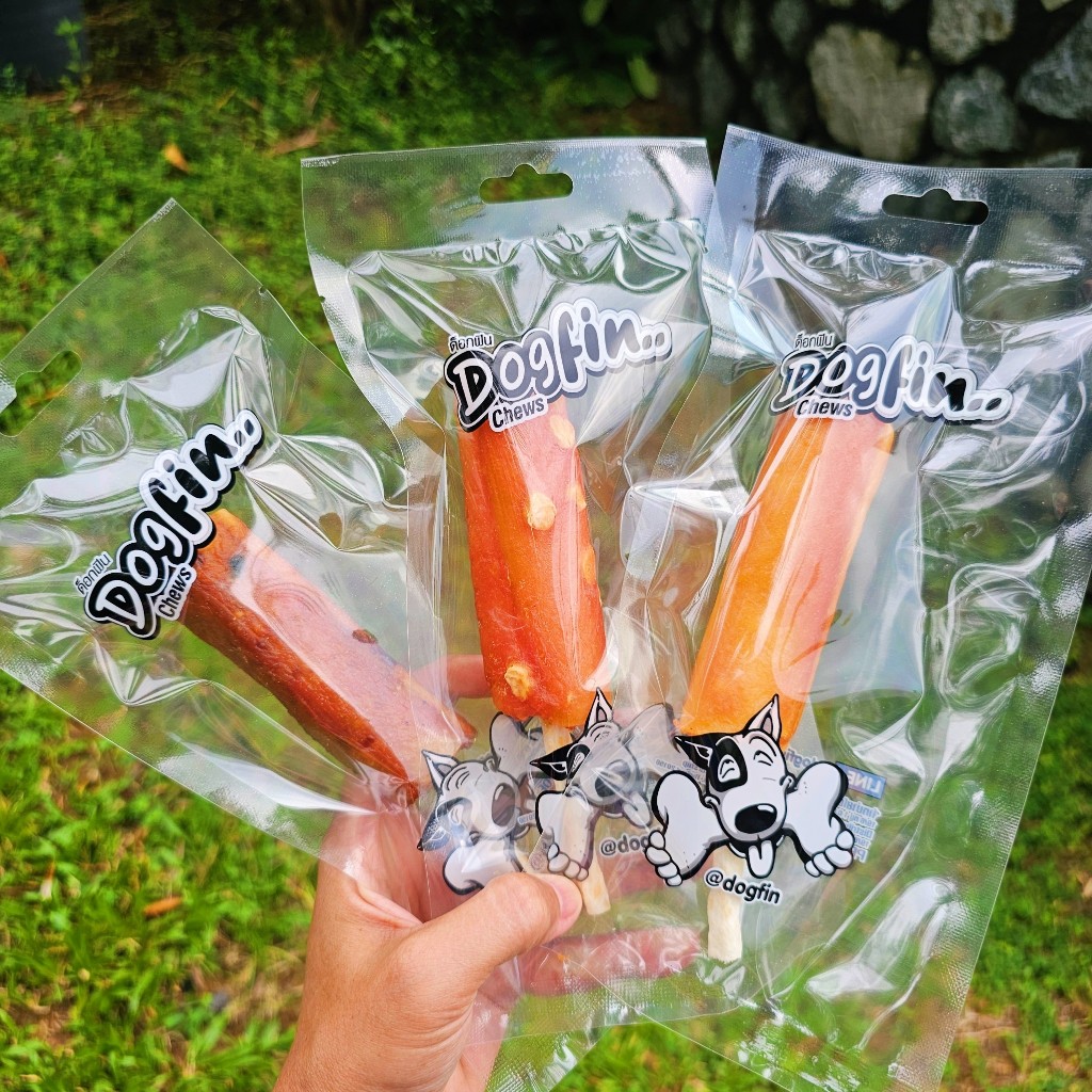 Dogfin (ด็อกฟิน) ไก่โรลไอติม ขนมสำหรับสุนัขทุกสายพันธุ์ | Shopee Thailand