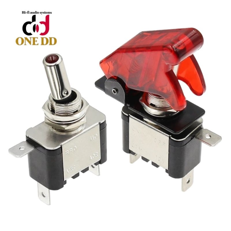 12V Red LED Illuminated On/Off Toggle Switch | SPST 20A | Flick Switch For Automotive