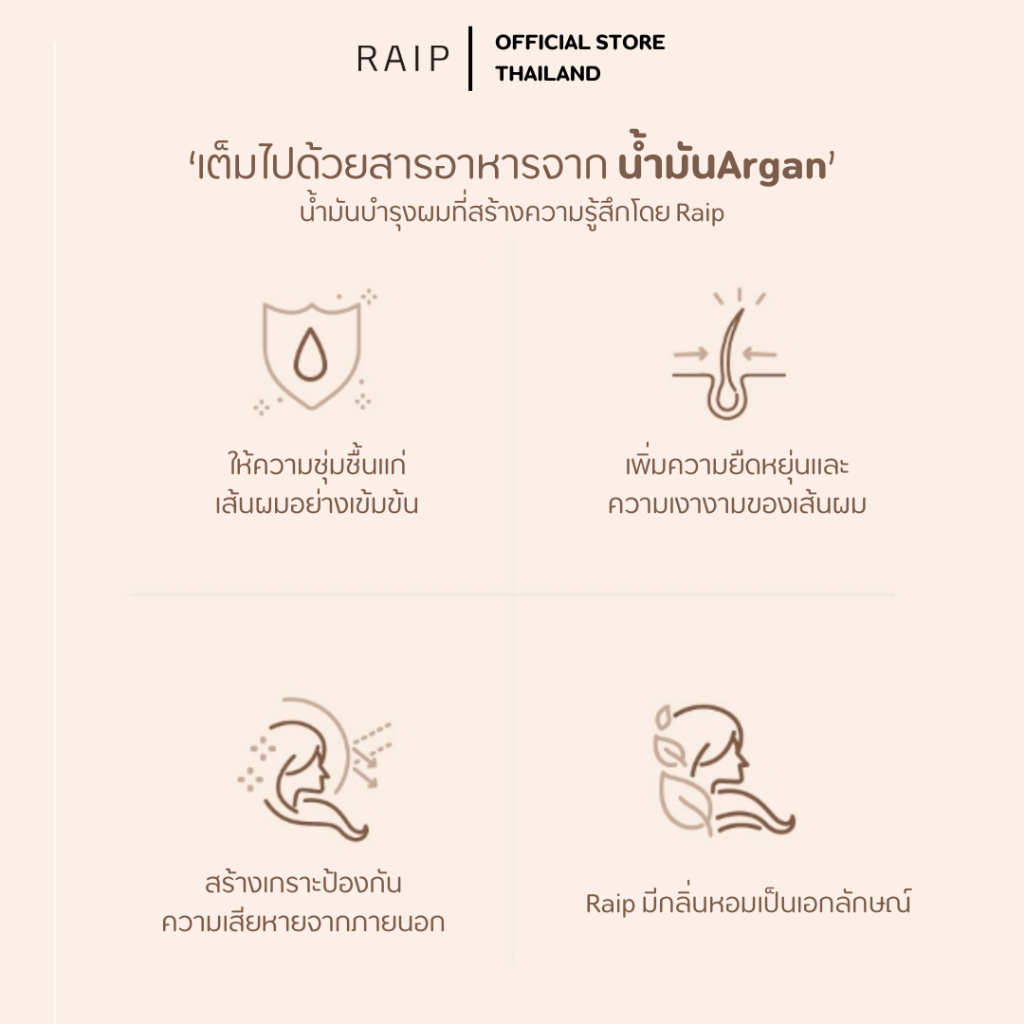 [RAIP Official] RAIP R3 Argan Hair Oil อาร์ทรี อาร์แกน แฮร์ ออยล์ ...