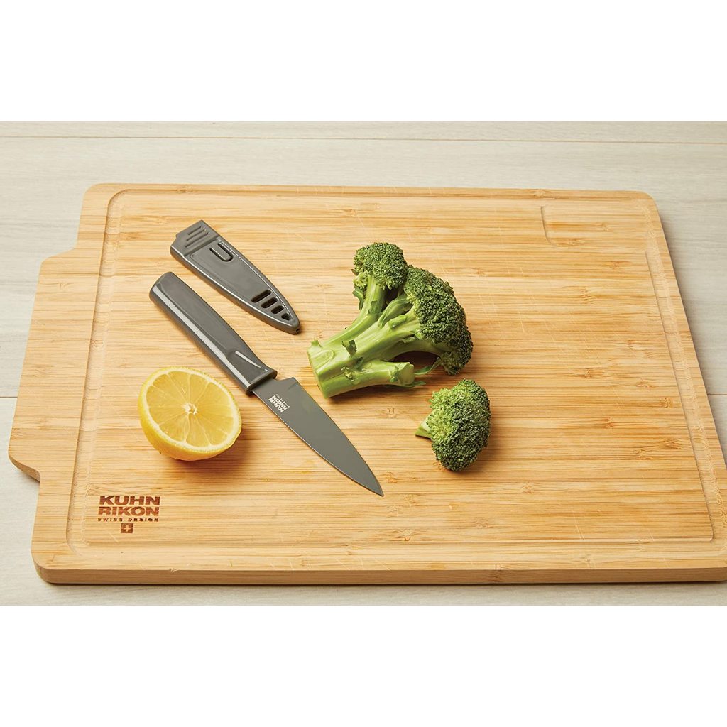 Kuhn Rikon : KNR2817* มีดปอกเปลือก Straight Paring Knife, 4-Inch, Black ...