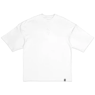 TZ M-Bossed Logo Oversized Tee - White