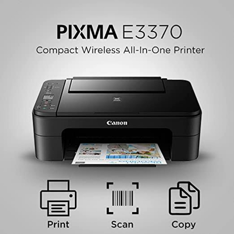 Printer Canon Pixma E3370 Print/Copy/Scan/Wifi | Shopee Thailand
