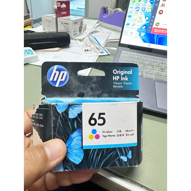 ตลับหมึก hp 65 สี ใช้งานแล้ว เอาไป refill ได้ | Shopee Thailand