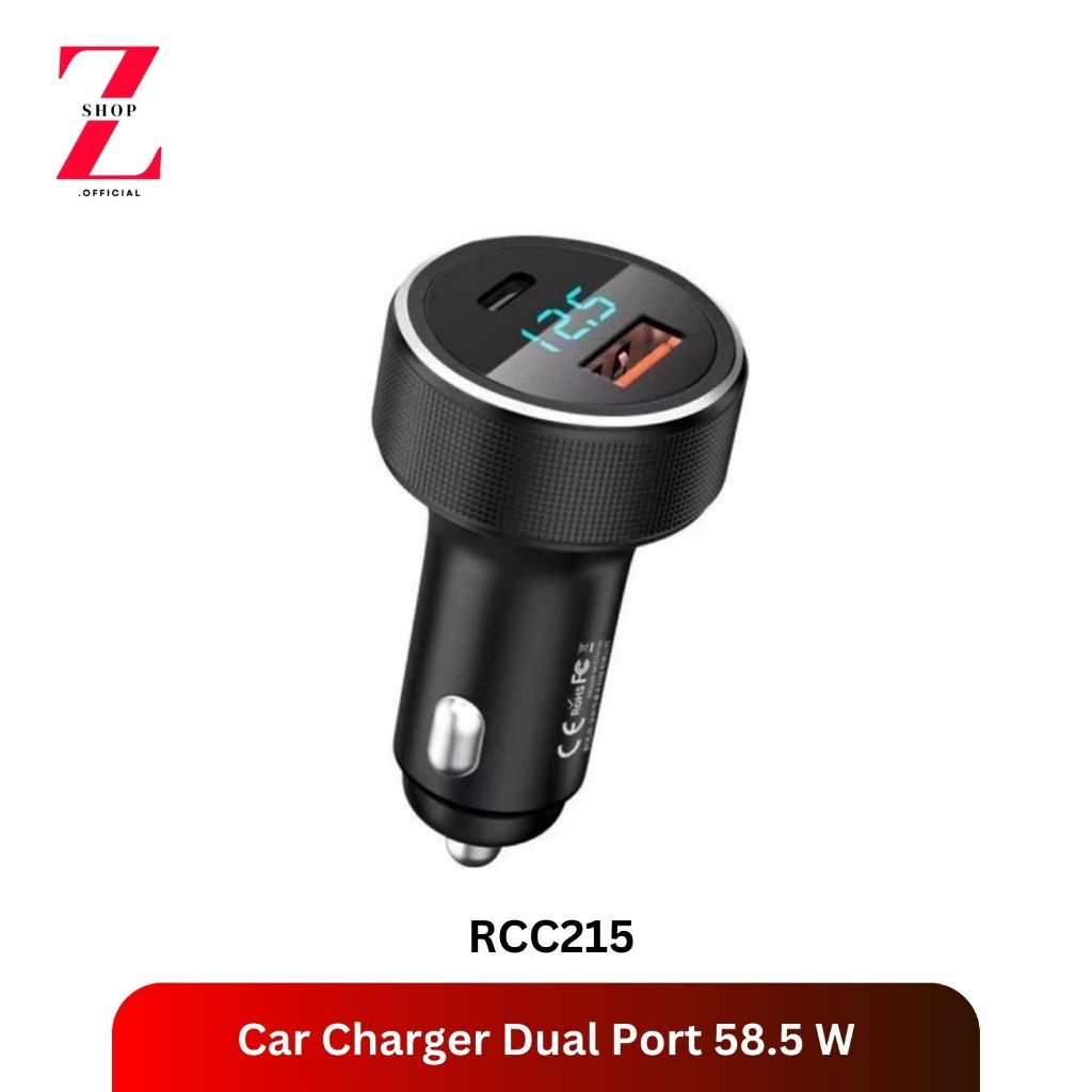 หัวชาร์จไฟในรถ 2ช่อง Remax RCC215 Car Charger Dual Port 58.5W | Shopee ...