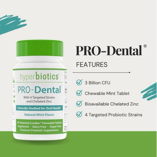 Hyperbiotics Pro-Dental 45 chewable tablets | Shopee Thailand
