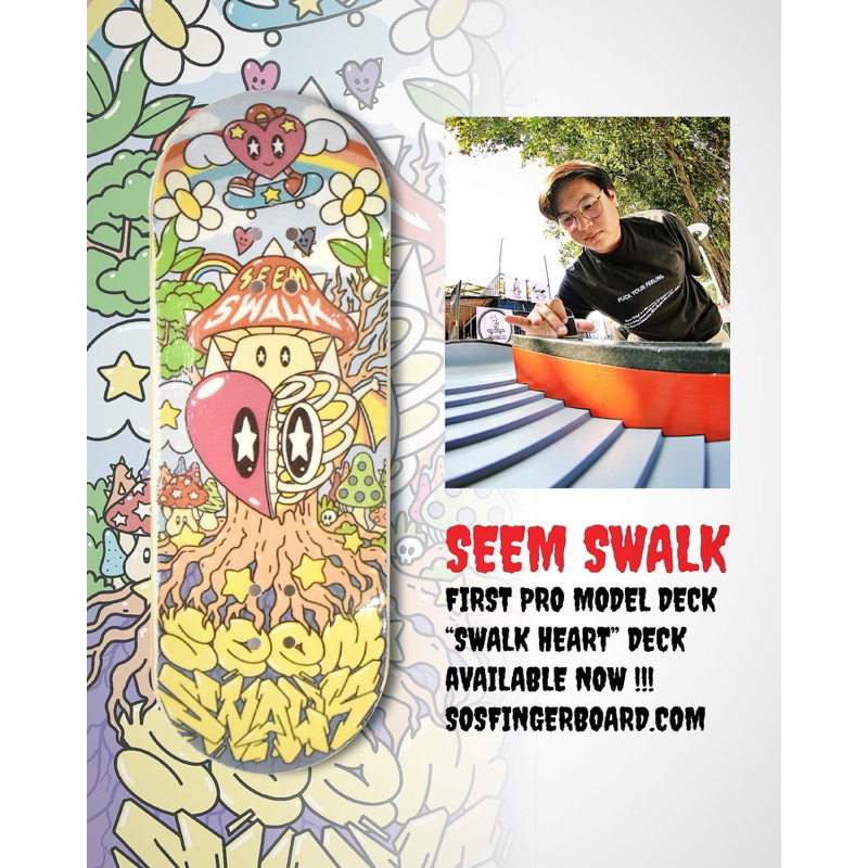 SOS FINGERBOARD “SWALK DECK”(PRO MODEL SEEM SWALK) | Shopee Thailand