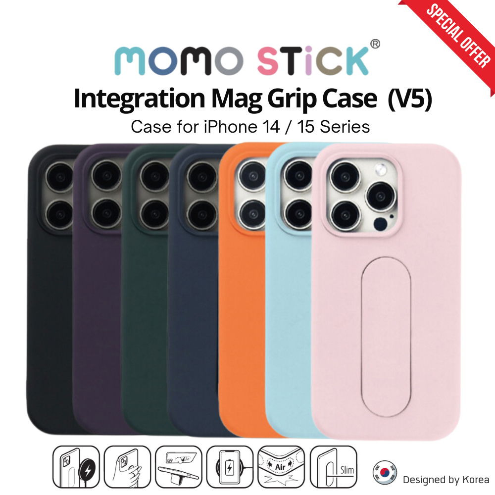 MOMOSTICK® Integration Mag Grip Case เคส สำหรับ iPhone 14 Pro I 15 I 15 ...