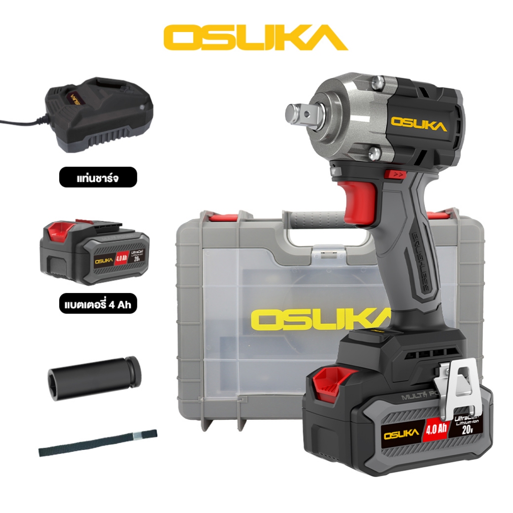 OSUKA รุ่น OSID830-M1 แรงบิด 650 N.m บล็อกไฟฟ้าไร้สาย บล็อกแบต บล็อกคอสั้นที่สุดในโลก