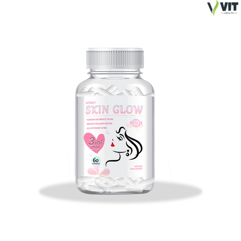 Gélules Éclaircissantes Glutathione & Vitamine C Collagène - Blanchissant Peau - 100g - Neuf