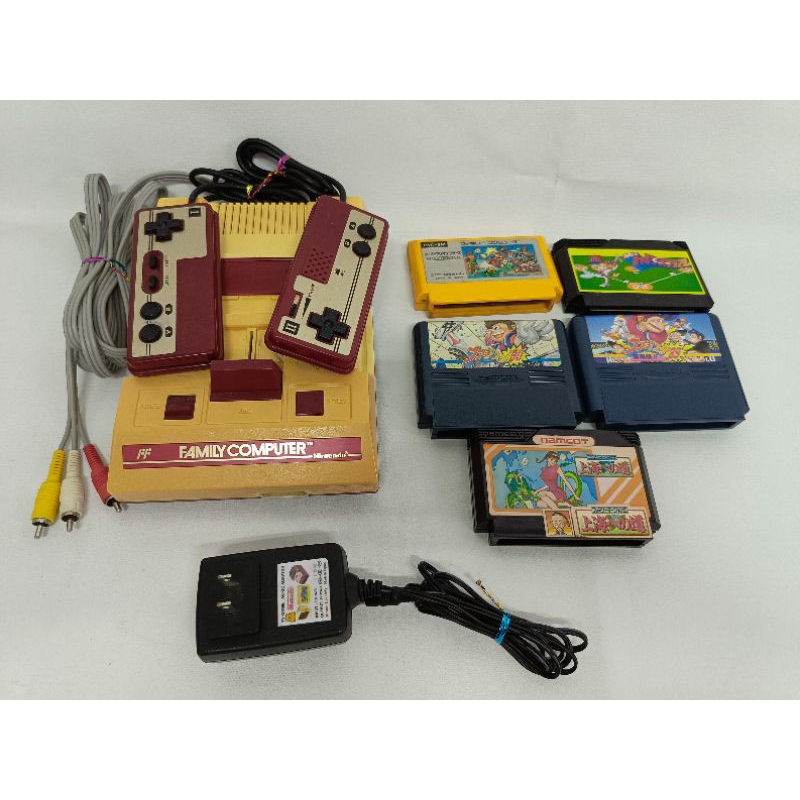 Famicom แท้ Japan แปลง AV ชุดไฟไทย พร้อมตลับเกม 5 เกมคละเกม ตัวเครื่อง ...