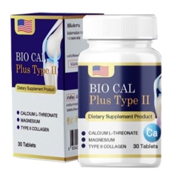 Bio Cal แคลเซียม + คอลลาเจน ไทพ์ทู (1กระปุก/30แคปซูล) Calcium Plus ...