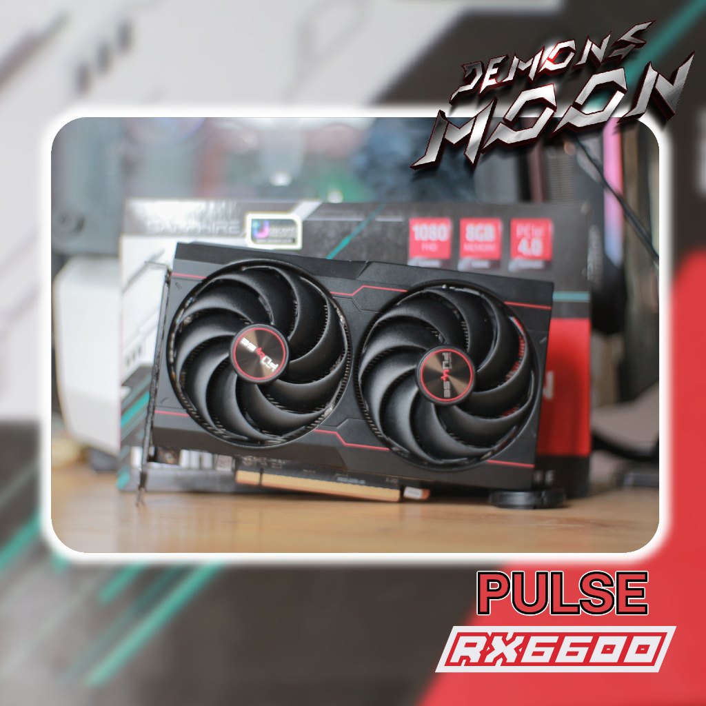 RX 6600 8GB APPHIRE PULSE AMD RADEON GDDR6 VGA GPU กาดจอ ประกัน ascenti ...