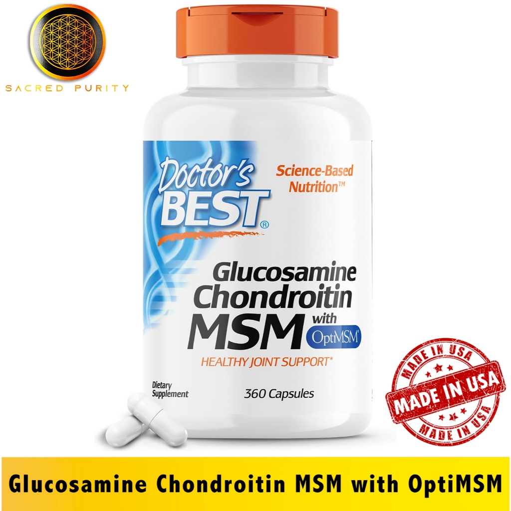 Doctor's Best, Glucosamine Chondroitin MSM with OptiMSM, 360 Veggie ...