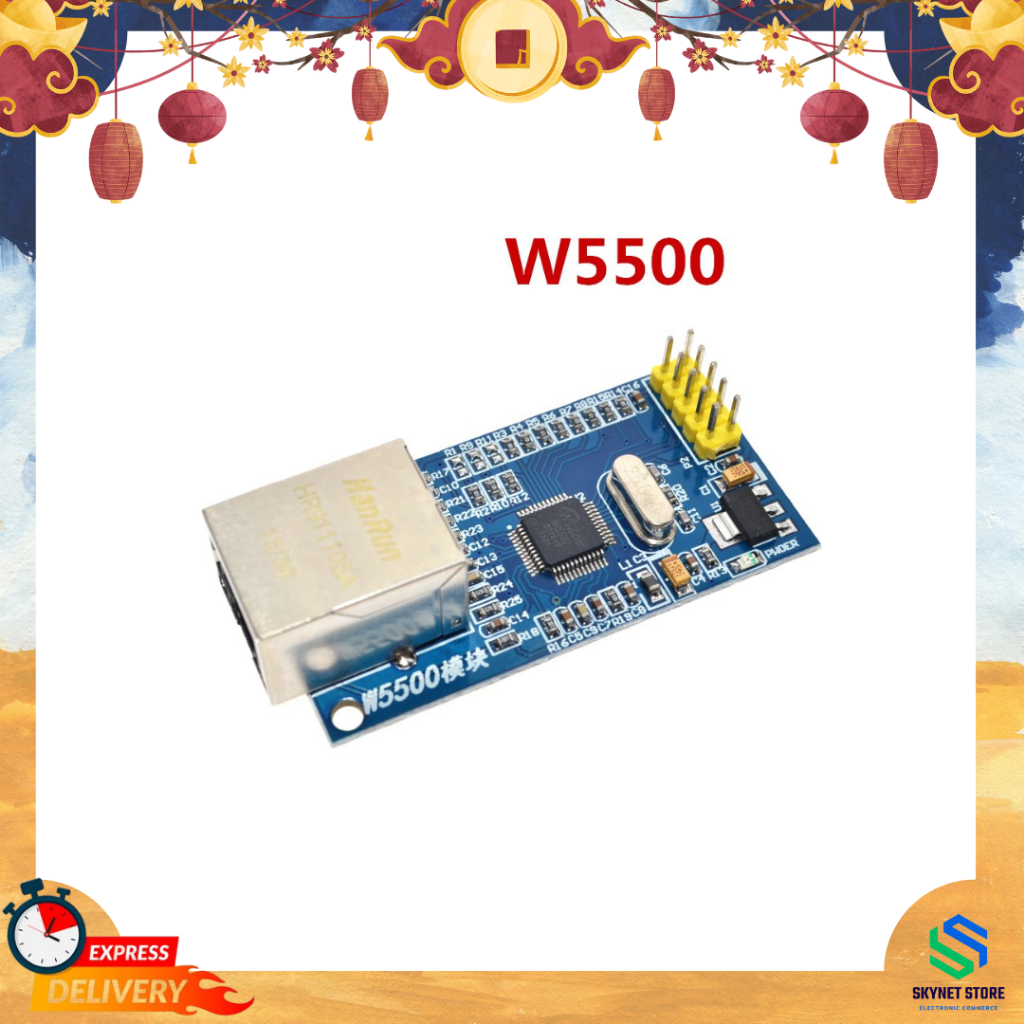 W5500 - Ethernet LAN Network Module for Arduino with logic 3.3V/5V ...