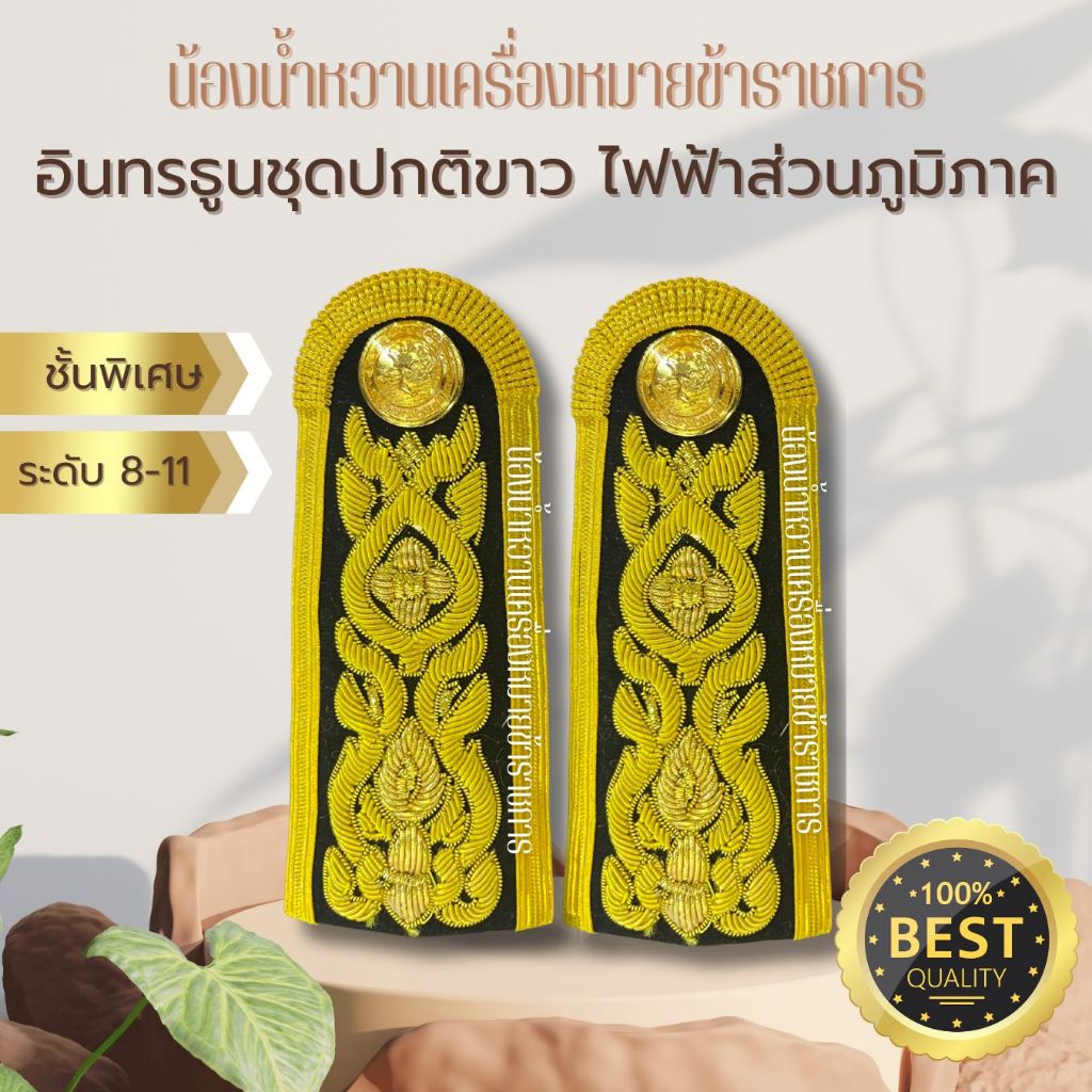 กระดานบ่า อินทรธนูการไฟฟ้าส่วนภูมิภาค ชั้นพิเศษระดับ8-11 ไฟฟ้า ชุดปกติ ...
