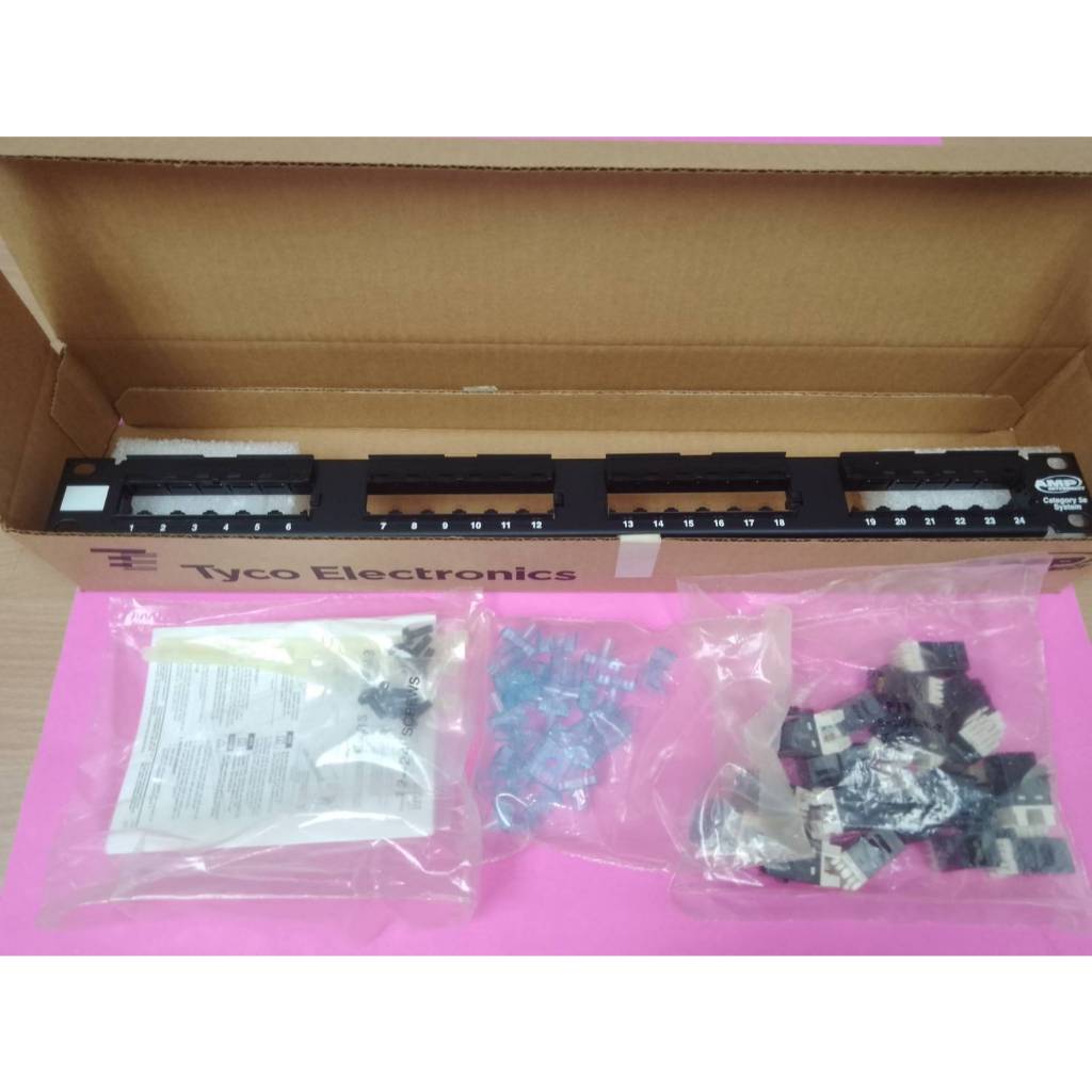 COMMSCOPE (AMP) แผงกระจายสายสัญญาณ UTP แบบ 1U (Patch Panel) 24ช่อง ...
